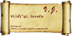 Világi Jozefa névjegykártya
